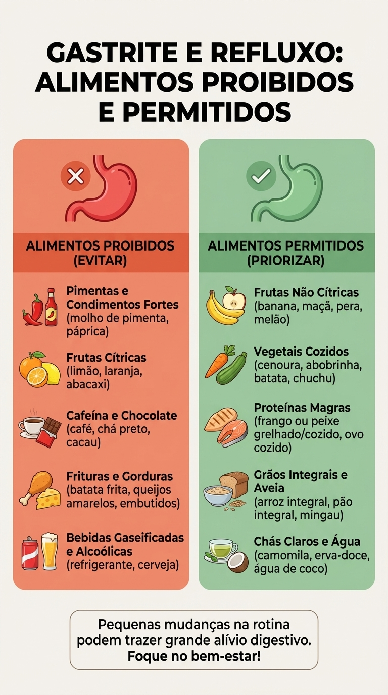 Gastrite e refluxo: Alimentos proibidos e permitidos