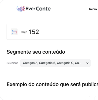 Captura de tela do painel de publicação
